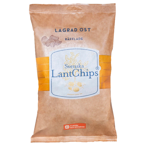 Lantchips Lagrad Ost Räfflade 200g