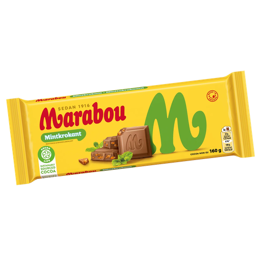 Marabou Mintkrokant 160g