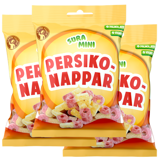 3st - Sura Mini Persikonappar 70g
