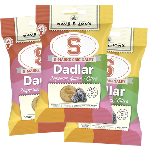 3st - S-märke Dadlar Supersur 50g