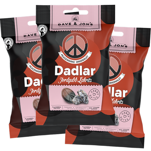 5st - Peacemärke Dadlar 50g