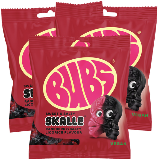 3st - Bubs Hallonlakrits Skalle 155g