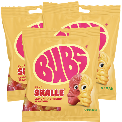 3st - Bubs Lemon Raspberry Skalle 155g