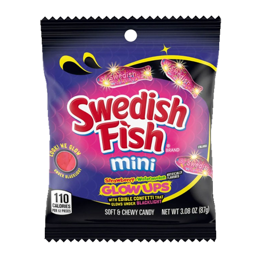 Swedish Fish Mini Glow Ups 87g