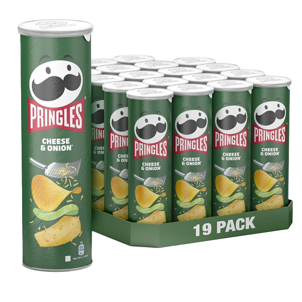 Pringles Cheese & Onion 19st x 165g | Default Start Page - Alla kategorier - Chips & Snacks - Chips - Chipsrör | Gottegrisen