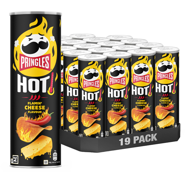 Pringles Hot Flamin Cheese 19st x 160g | Default Start Page - Alla kategorier - Chips & Snacks - Chips - Chipsrör | Gottegrisen