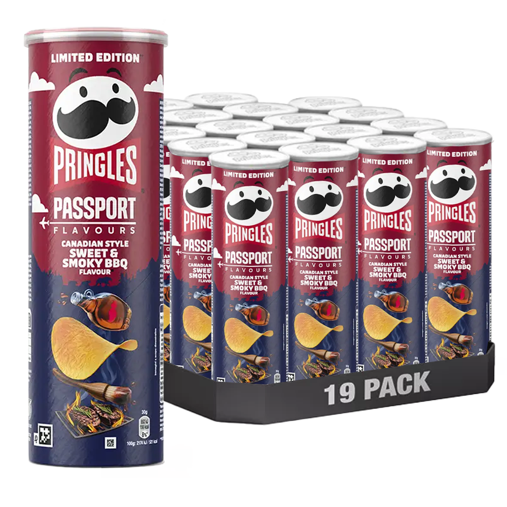 Pringles Sweet & Smokey BBQ 165g x 19st