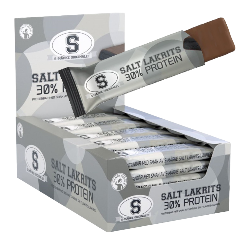 S-Märke Proteinbar Salt Lakrits 35g x 20 | Default Start Page - Alla kategorier - Nyheter - Nyheter 2026 - Dryck - Nyheter 2026 | Gottegrisen