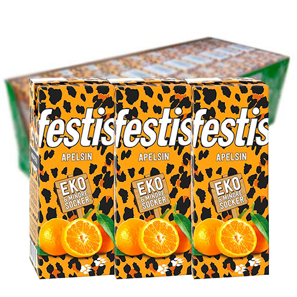 FESTIS APELSIN Eko. 3P 20CL BRIK - 10st | Default Start Page - Alla kategorier - Drycker - Juice & Saft | Gottegrisen