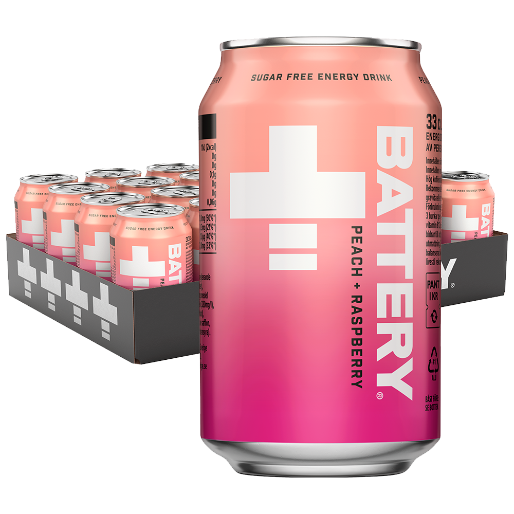 Battery Peach Raspberry 33cl x 24st |  | Gottegrisen