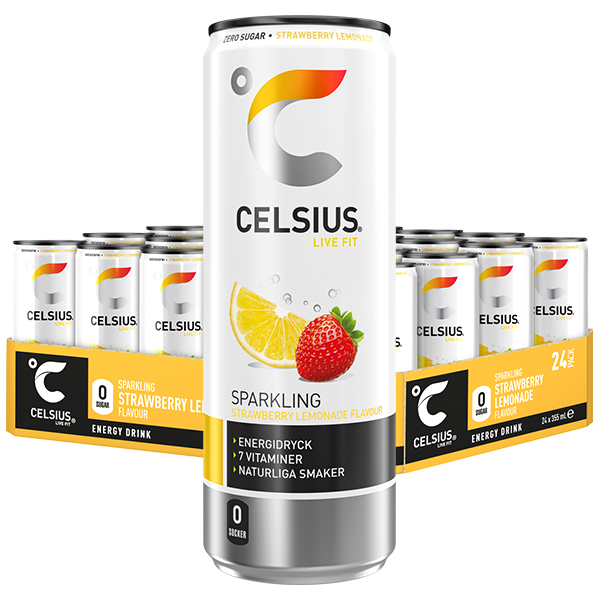 Celsius Strawberry Lemonade 24st x 355ml | Default Start Page - Alla kategorier - Nyheter - Nyheter 2023 - Dryck - Nyheter 2023 | Gottegrisen