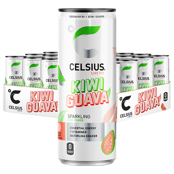 Celsius Kiwi Guava 24st x 355ml | Default Start Page - Alla kategorier - Drycker - Energidryck | Gottegrisen