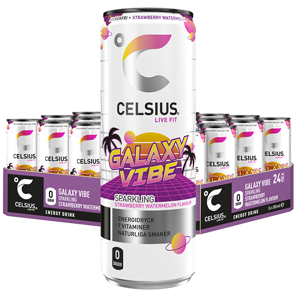 Celsius Galaxy Vibe 24st x 355ml | Default Start Page - Alla kategorier - Nyheter - Nyheter 2025 - Dryck - Nyheter 2025 | Gottegrisen