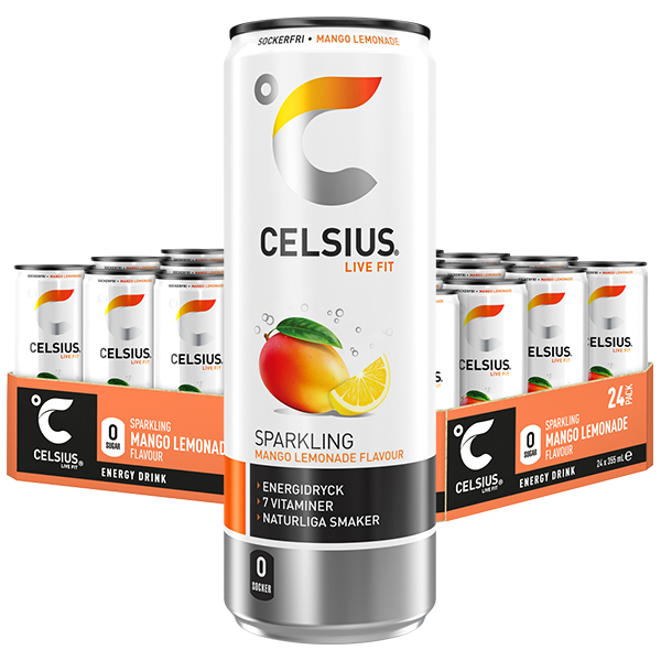 Celsius Mango Lemonade 24st x 355ml | Default Start Page - Alla kategorier - Nyheter - Nyheter 2026 - Dryck - Nyheter 2026 | Gottegrisen