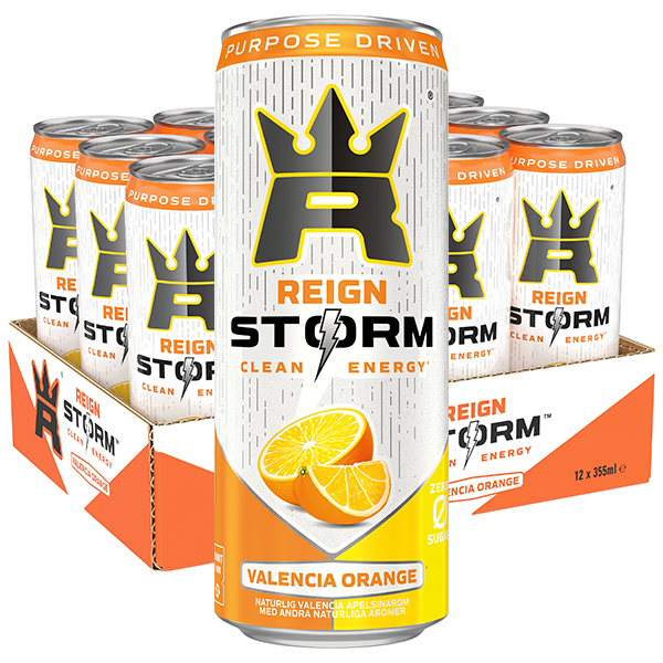 Reign Storm Valencia Orange 355ml x12 | Default Start Page - Alla kategorier - Nyheter - Nyheter 2024 - Dryck - Nyheter 2024 | Gottegrisen