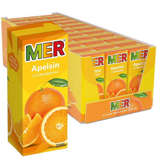 MER Apelsin 20 cl Brik - 30 st | Default Start Page - Alla kategorier - Drycker - Juice & Saft | Gottegrisen