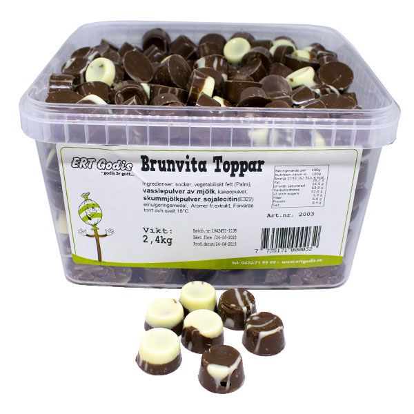 BRUNVITA TOPPAR - 2,4 kg | Default Start Page - Alla kategorier - Godis - Lösvikt | Gottegrisen