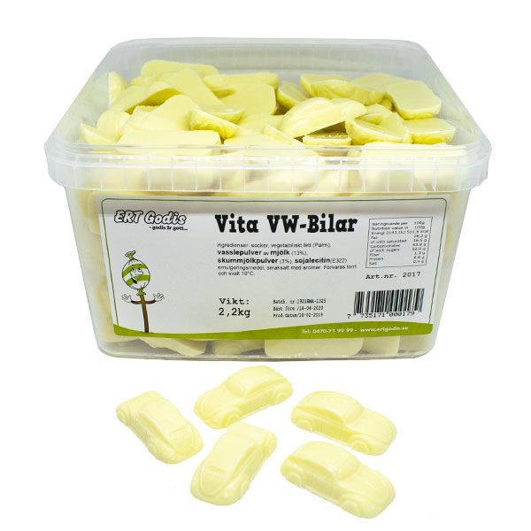 VITA VW-BILAR - 2,2 kg | Default Start Page - Alla kategorier - Godis - Lösvikt | Gottegrisen