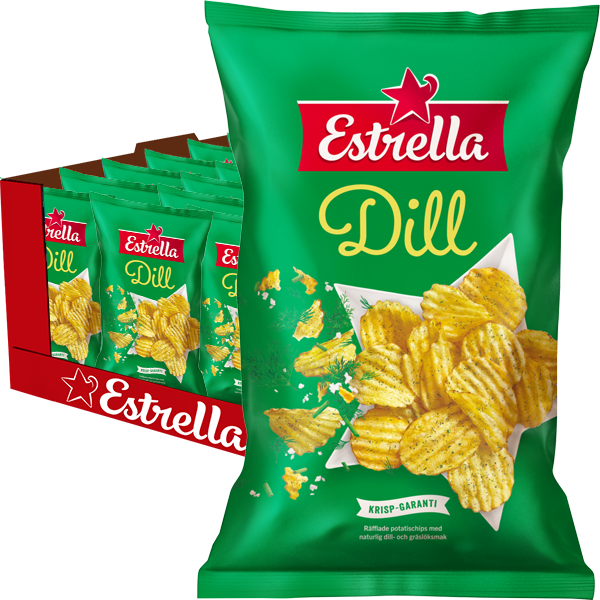 Estrella Dillchips 175g x 21st | Default Start Page - Alla kategorier - Chips & Snacks - Chips - Potatischips | Gottegrisen