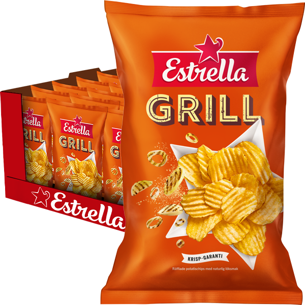 Estrella Grillchips 175g x 21st | Default Start Page - Alla kategorier - Chips & Snacks - Chips - Potatischips | Gottegrisen