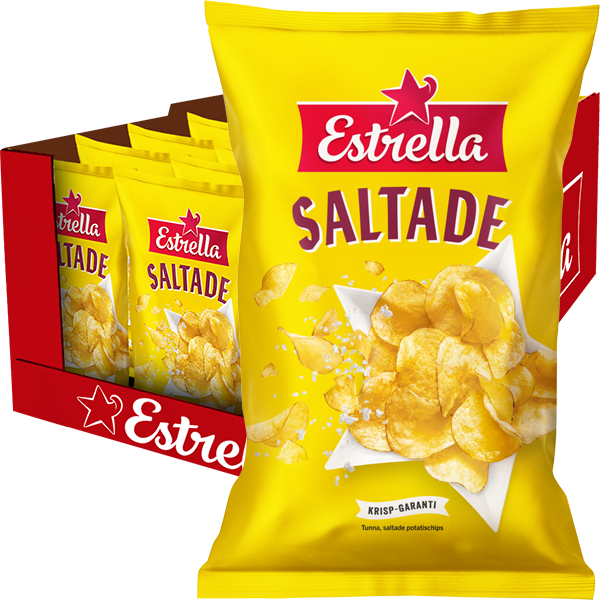 Estrella Saltade Potatischips 175g x18st | Default Start Page - Alla kategorier - Chips & Snacks - Chips - Potatischips | Gottegrisen