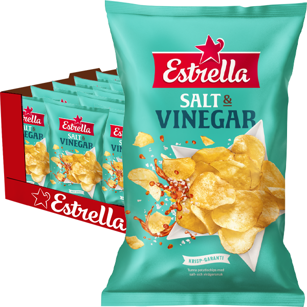 Estrella Salt & Vinäger 175g x 21st | Default Start Page - Alla kategorier - Chips & Snacks - Chips - Potatischips | Gottegrisen