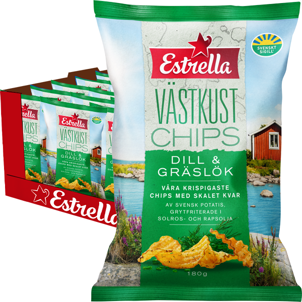 Estrella Västkust Dill/Gräslök 180g-10st |  | Gottegrisen