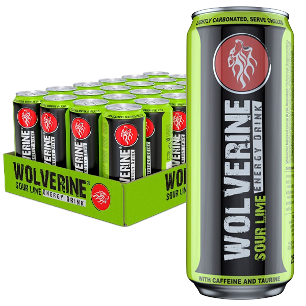 Wolverine Sour Lime 25cl x 24st | Default Start Page - Alla kategorier - Drycker - Energidryck | Gottegrisen