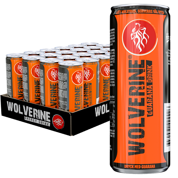 Wolverine Guarana 25cl x 24st | Default Start Page - Alla kategorier - Drycker - Energidryck | Gottegrisen