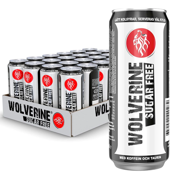 Wolverine Zero Energy Drink 25cl x 24st | Default Start Page - Alla kategorier - Drycker - Energidryck | Gottegrisen