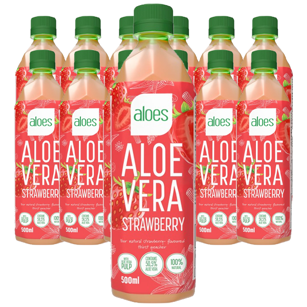 Aloes Aloe Vera Strawberry 50cl x 12st | Default Start Page - Alla kategorier - Drycker | Gottegrisen