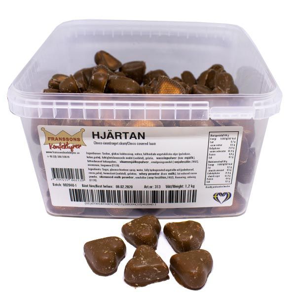Chokladhjärtan med skum - 1,2 kg | Default Start Page - Alla kategorier - Godis - Säsongsvaror - Alla Hjärtans Dag - Chokladhjärtan | Gottegrisen