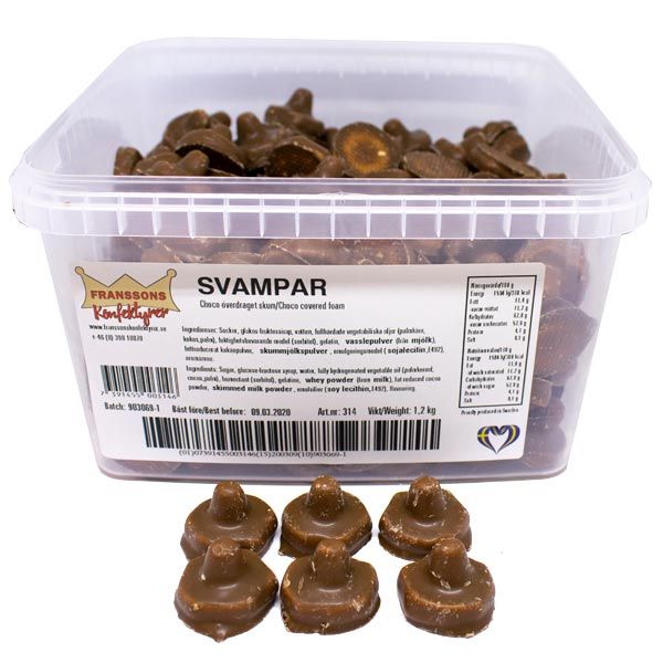 Chokladsvampar 1,2kg | Default Start Page - Alla kategorier - Godis - Choklad | Gottegrisen