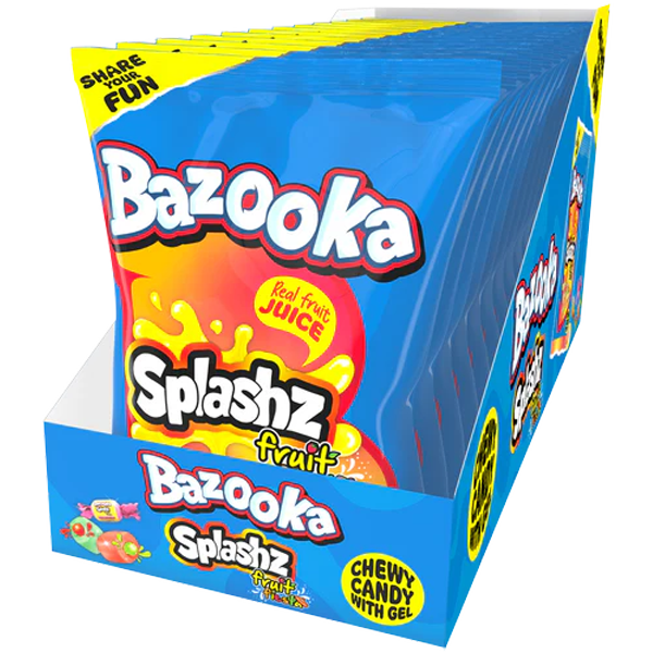 Bazooka Splashz Fruity 120g x 12st | Default Start Page - Alla kategorier - Godis | Gottegrisen