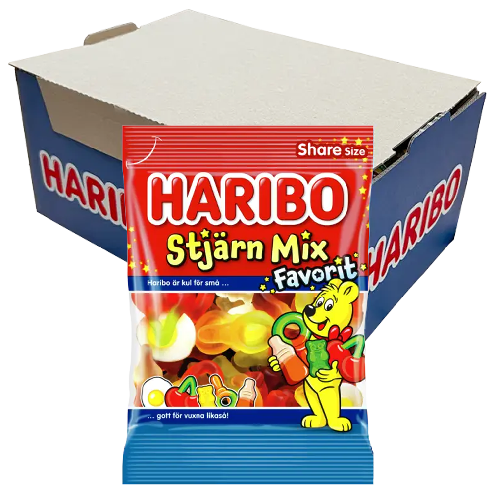 Haribo Stjärn Mix 170g x 14st | Default Start Page - Alla kategorier - Godis - Påsar & Stycksaker - Godispåsar | Gottegrisen