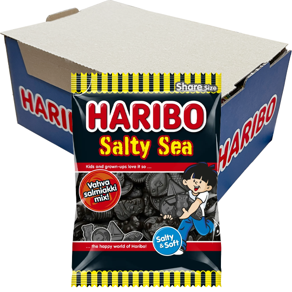 Haribo Salty Sea 170g x 14st | Default Start Page - Alla kategorier - Godis - Påsar & Stycksaker - Godispåsar | Gottegrisen