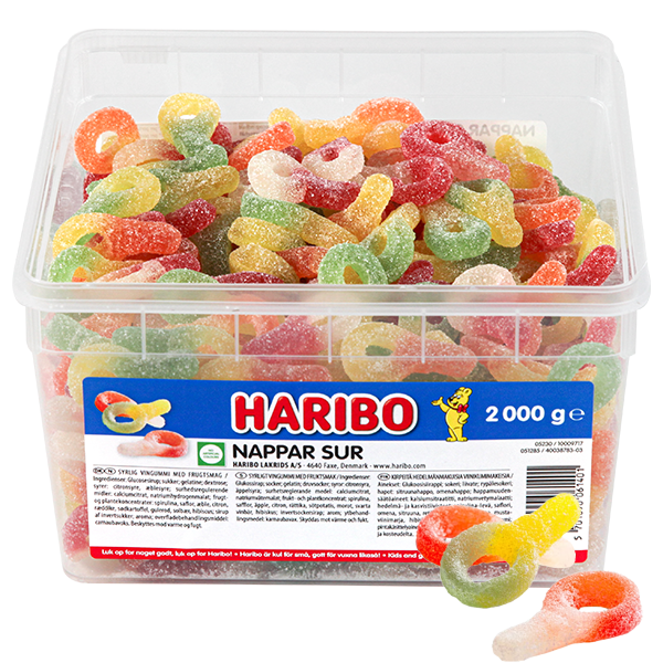 Haribo Sura Nappar 2kg | Default Start Page - Alla kategorier - Godis - Lösvikt | Gottegrisen
