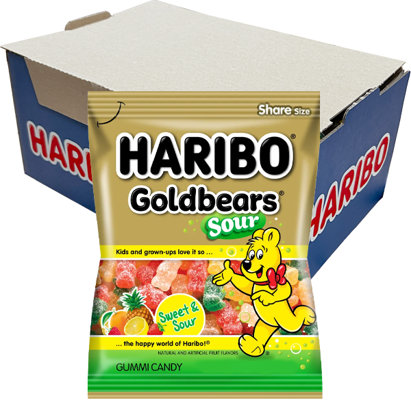 Haribo Sour Goldbears 70g x 24st | Default Start Page - Alla kategorier - Godis - Påsar & Stycksaker - Godispåsar | Gottegrisen