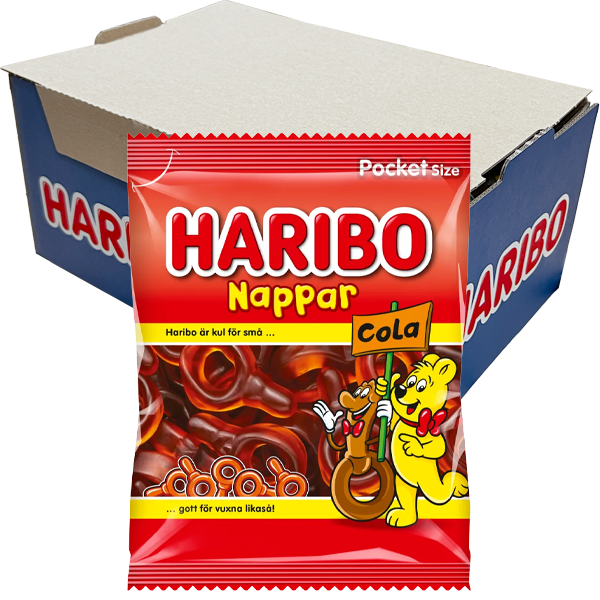 Haribo Colanappar 80g x 24st | Default Start Page - Alla kategorier - Godis - Påsar & Stycksaker - Godispåsar | Gottegrisen