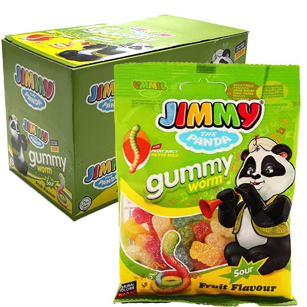 Jellioo Sour Worm 80g x 12st | Default Start Page - Alla kategorier - Godis - Påsar & Stycksaker - Godispåsar | Gottegrisen