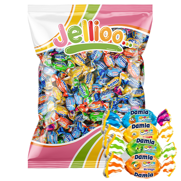 DAMLA SOUR BLAST CHEW 1KG | Default Start Page - Alla kategorier - Varumärken - Jellioo - Jellioo Inslaget Godis | Gottegrisen