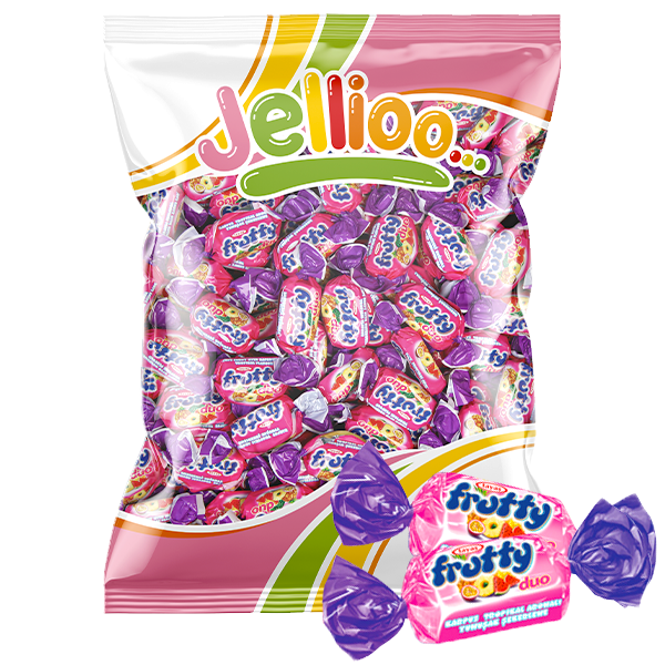 FRUTTY DUO TWIST MELON/TROPICAL 1KG | Default Start Page - Alla kategorier - Varumärken - Jellioo - Jellioo Inslaget Godis | Gottegrisen