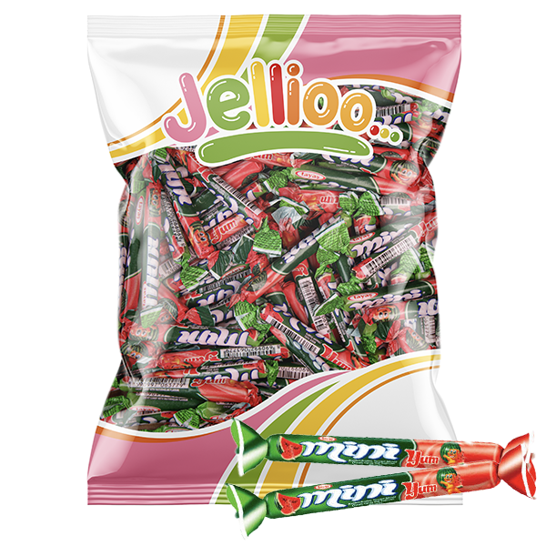 Mini Yum Chewy Stick Watermelon 1kg | Default Start Page - Alla kategorier - Varumärken - Jellioo - Jellioo Inslaget Godis | Gottegrisen