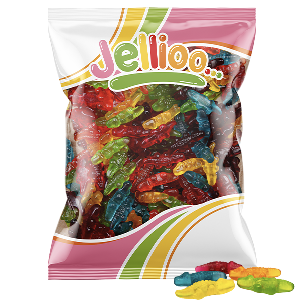 MIXED CROCODILES 1KG | Default Start Page - Alla kategorier - Varumärken - Jellioo - Jellioo Gelégodis | Gottegrisen