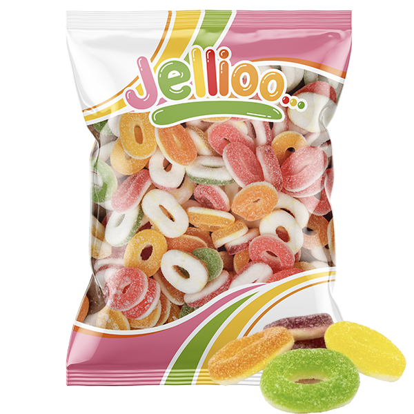 SOUR RINGS 1KG | Default Start Page - Alla kategorier - Varumärken - Jellioo - Jellioo Gelégodis | Gottegrisen