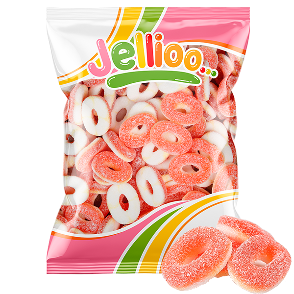 Jellioo Peach Rings | Default Start Page - Alla kategorier - Varumärken - Jellioo - Jellioo Gelégodis | Gottegrisen