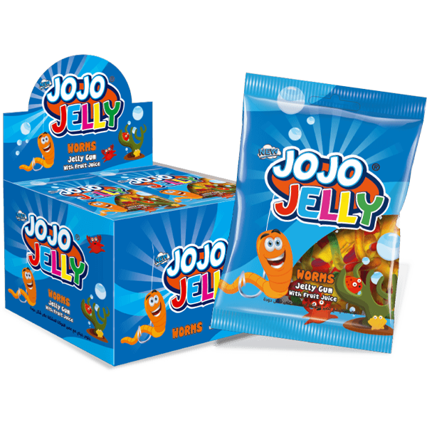 JoJo Jelly Worms 20g x 170st | Default Start Page - Alla kategorier - Godis - Påsar & Stycksaker - Godispåsar | Gottegrisen