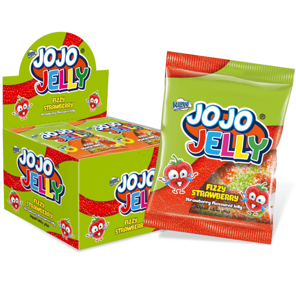 JoJo Jelly Fizzy Strawberry 20g x 170st | Default Start Page - Alla kategorier - Godis - Påsar & Stycksaker - Godispåsar | Gottegrisen