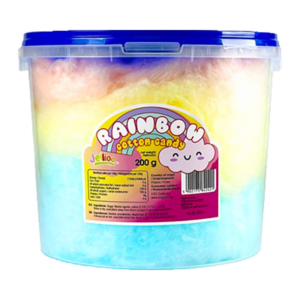 Jellio Rainbow Cotton Candy 200g | Default Start Page - Alla kategorier - Nyheter - Nyheter 2025 - Godis - Nyheter 2025 | Gottegrisen