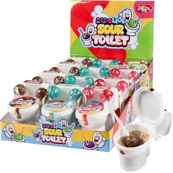 Jellioo Dip&Lick Sour Toilet 20g x 12st | Default Start Page - Alla kategorier - Nyheter - Nyheter 2024 - Godis - Nyheter 2024 | Gottegrisen